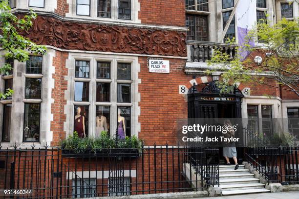 The Roland Mouret store stands in Mayfair on April 26, 2018 in London, England. The designer for Meghan Markle's wedding dress has yet to be...
