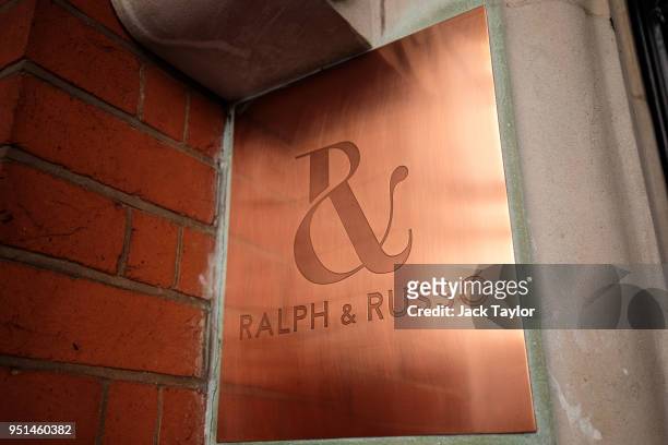 The Ralph & Russo store stands in Mayfair on April 26, 2018 in London, England. The designer for Meghan Markle's wedding dress has yet to be...
