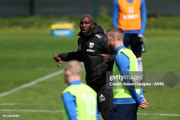 Darren Moore First Team Coach of West Bromwich Albion during a West Bromwich Albion Training Session on April 26, 2018 in West Bromwich, England.