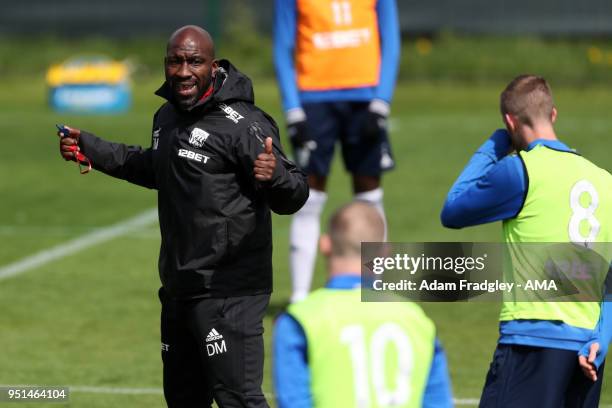 Darren Moore First Team Coach of West Bromwich Albion during a West Bromwich Albion Training Session on April 26, 2018 in West Bromwich, England.