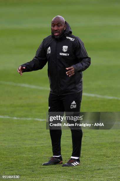 Darren Moore First Team Coach of West Bromwich Albion during a West Bromwich Albion Training Session on April 26, 2018 in West Bromwich, England.