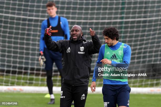 Darren Moore First Team Coach of West Bromwich Albion during a West Bromwich Albion Training Session on April 26, 2018 in West Bromwich, England.