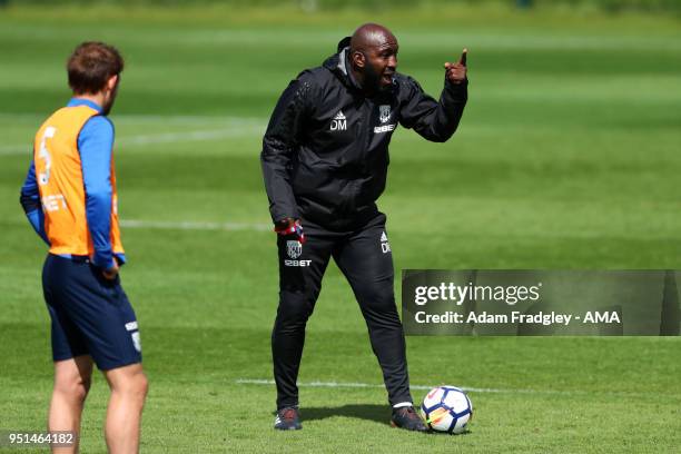 Darren Moore First Team Coach of West Bromwich Albion during a West Bromwich Albion Training Session on April 26, 2018 in West Bromwich, England.