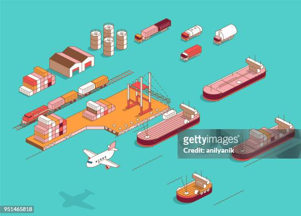 logistics - anilyanik stock illustrations