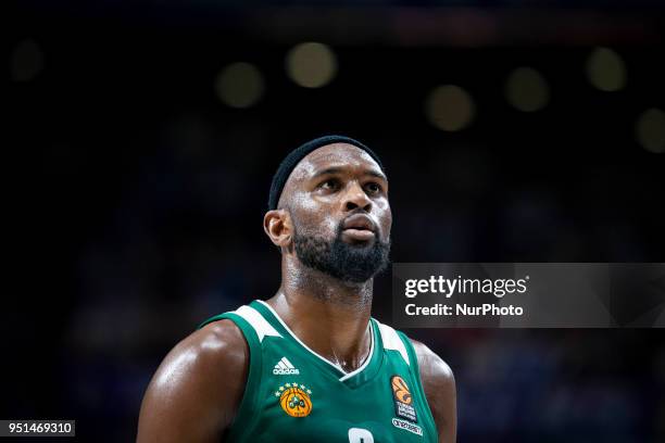 Panathinaikos Chris Singleton during Turkish Airlines Euroleague Quarter Finals 3rd match between Real Madrid and Panathinaikos at Wizink Center in...