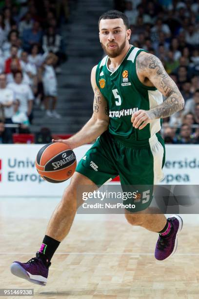 Panathinaikos Mike James during Turkish Airlines Euroleague Quarter Finals 3rd match between Real Madrid and Panathinaikos at Wizink Center in...