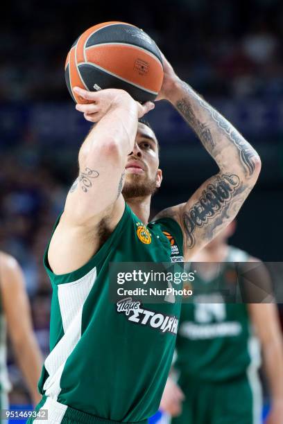 Panathinaikos Mike James during Turkish Airlines Euroleague Quarter Finals 3rd match between Real Madrid and Panathinaikos at Wizink Center in...