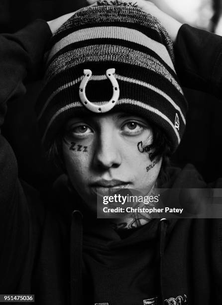 January 10: Rapper Lil Xan aka Diego Leanos is photographed for Billboard magazine on January 10, 2018 in Los Angeles, California.