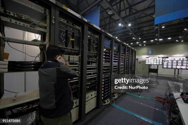 South Korean MPC network center prepared at Inter-Korean Summit Main Press Center at Kintex in Ilsan, Goyang, South Korea on April 25, 2018.....