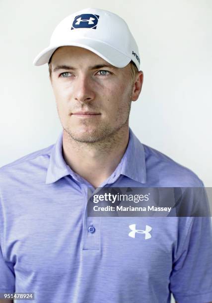 Jordan Spieth poses for a portrait ahead of the Zurich Classic at TPC Louisiana on April 25, 2018 in Avondale, Louisiana.