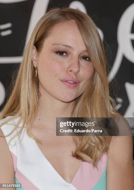 Actress Esmeralda Moya attends the 'DIM 60th anniversary' photocall at Ephimera space on April 26, 2018 in Madrid, Spain.