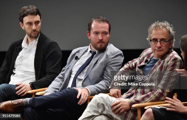 Michael Zimbalist, Thomas Verrette and David Worthen Brooks attend the screening of "Phenoms: Goalkeepers" during the 2018 Tribeca Film Festival at...