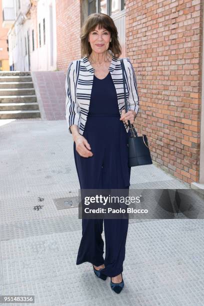 Paquita Torres attends the Petite Fashion Week fashion show on April 26, 2018 in Madrid, Spain.