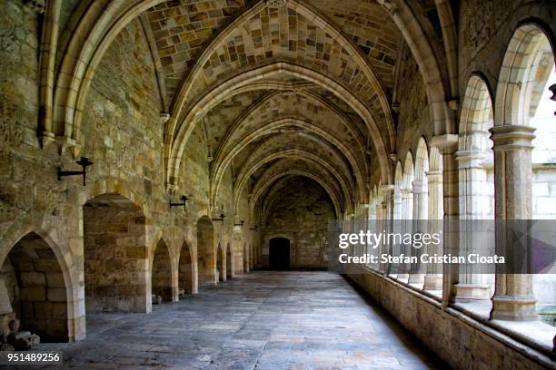 cathedral basilica of santander - abbey of montserrat stockfoto's en -beelden