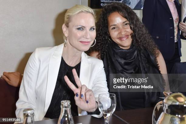 Nadja Michael and Cassandra Steen during the press conference for Classic Open Air 2018 on April 26, 2018 in Berlin, Germany.