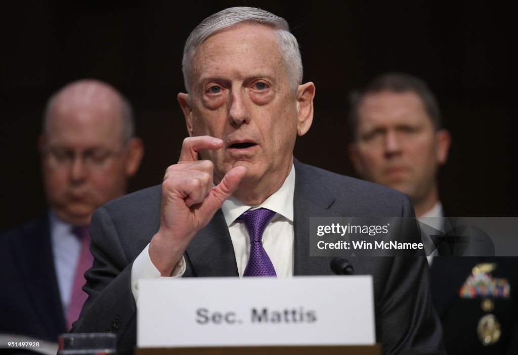 Defense Secretary Mattis Testifies Before Senate Armed Services Cmte On Budget