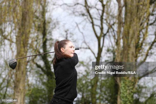 Rachel Seal during practice for the Girls' U16 Open Championship at Fulford Golf Club on April 26, 2018 in York, England.