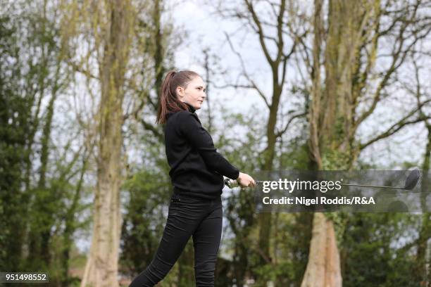 Rachel Seal during practice for the Girls' U16 Open Championship at Fulford Golf Club on April 26, 2018 in York, England.