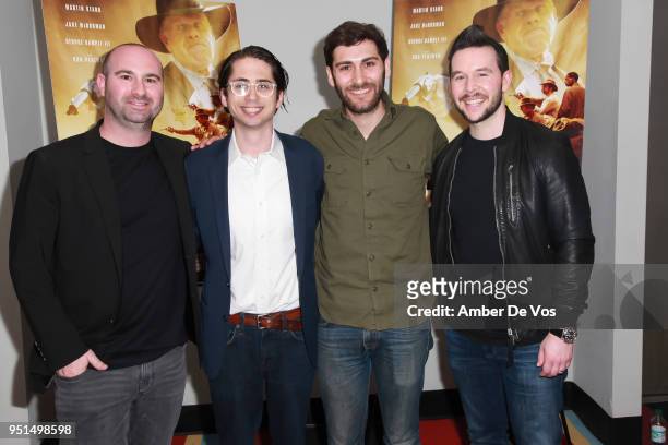 Jordan Beckerman, Russ Posternak, Zach Golden and Jordan Yale Levine attend the World Premiere of "The Escape of Prisoner 614" at Village East Cinema...