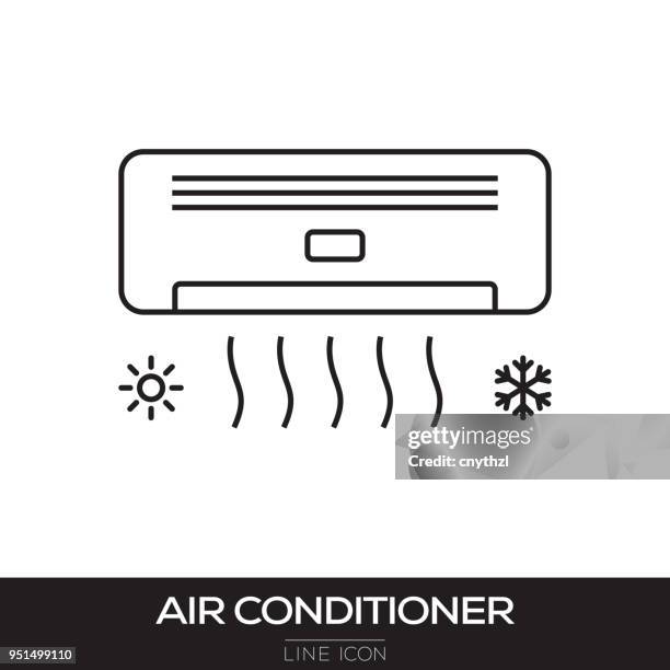 air conditioner line icon - air conditioning stock illustrations