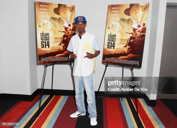 George Sample III attends the World Premiere of "The Escape of Prisoner 614" at Village East Cinema on April 25, 2018 in New York City.