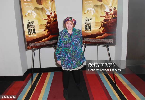 Sondra James attends the World Premiere of "The Escape of Prisoner 614" at Village East Cinema on April 25, 2018 in New York City.