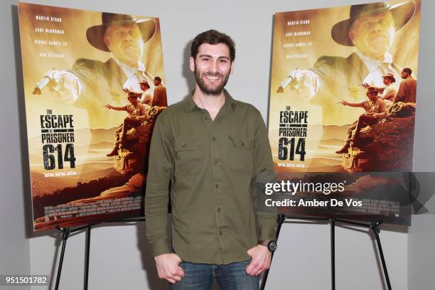 Zach Golden attends the World Premiere of "The Escape of Prisoner 614" at Village East Cinema on April 25, 2018 in New York City.