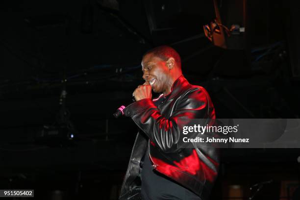 Doug E. Fresh performs at B.B. King Blues Club & Grill on April 25, 2018 in New York City.