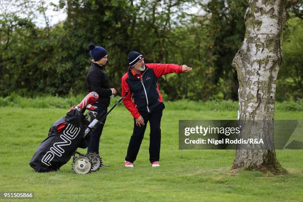 Elena Moosmann during practice for the Girls' U16 Open Championship at Fulford Golf Club on April 26, 2018 in York, England.