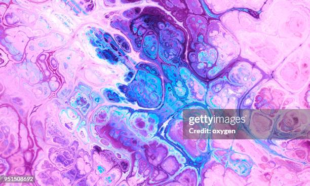 creative ebru background with abstract painted waves - acrylic on canvas stock pictures, royalty-free photos & images