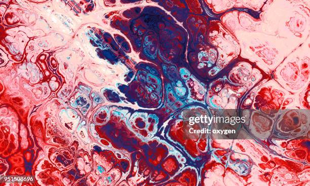 creative ebru background with abstract painted waves - acrylic on canvas stock pictures, royalty-free photos & images