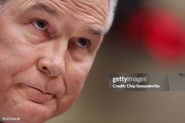 Environmental Protection Agency Administrator Scott Pruitt testifies before the House Energy and Commerce Committee's Environment Subcommittee in the...