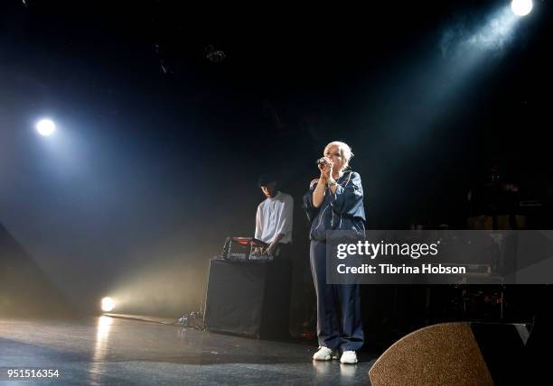 Lily Allen performs at El Rey Theatre on April 25, 2018 in Los Angeles, California.