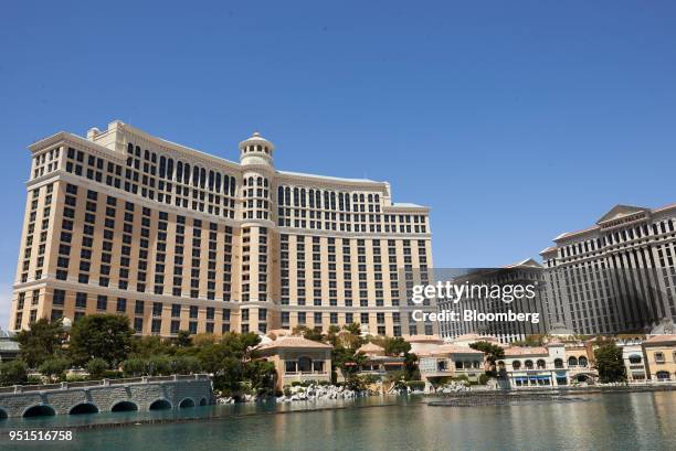 The MGM Resorts International Bellagio Resort & Casino stands in Las Vegas, Nevada, U.S., on Wednesday, April 25, 2018. MGM Resorts reported revenue...