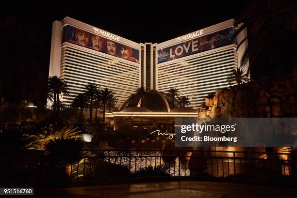 Resorts International The Mirage Resort & Casino stands illuminated at night in Las Vegas, Nevada, U.S., on Wednesday, April 25, 2018. MGM Resorts...