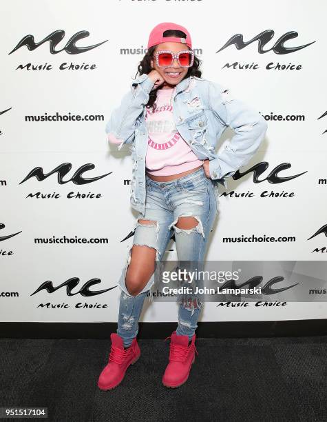 Brooklyn Queen visits Music Choice at Music Choice on April 26, 2018 in New York City.