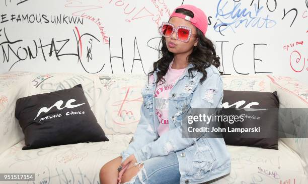 Brooklyn Queen visits Music Choice at Music Choice on April 26, 2018 in New York City.