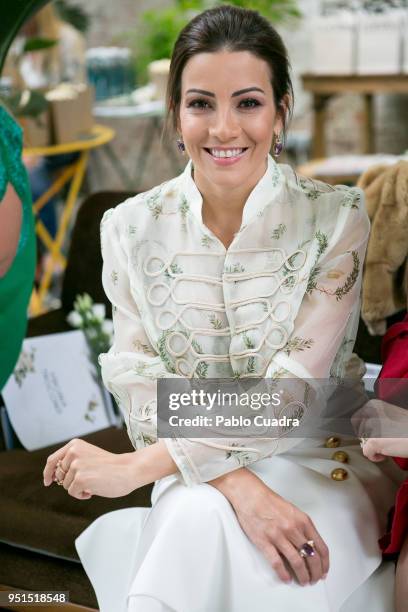 Virginia Troconis attends the Petite Fashion Week fashion show on April 26, 2018 in Madrid, Spain.