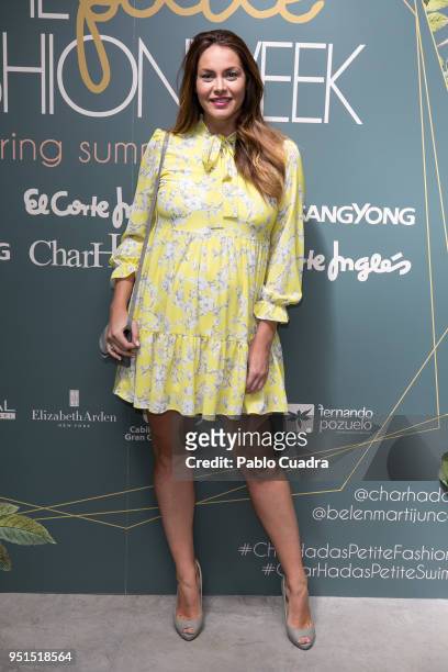 Priscila de Gustin attends the Petite Fashion Week fashion show on April 26, 2018 in Madrid, Spain.