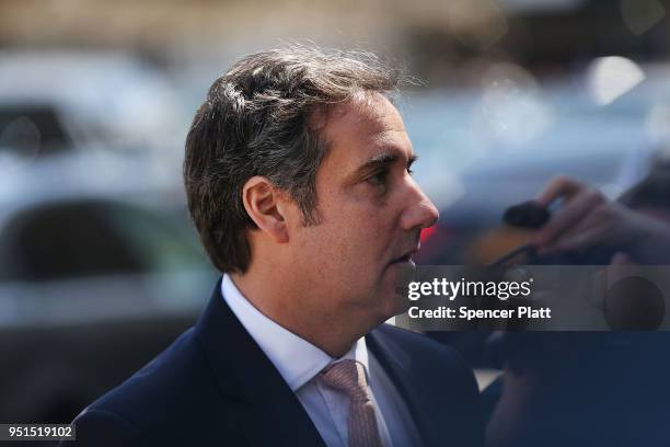 Michael Cohen, longtime personal lawyer and confidante for President Donald Trump, arrives at the United States District Court Southern District of...