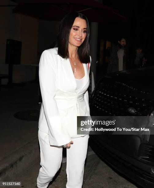 Kyle Richards is seen on April 25, 2018 in Los Angeles, California.