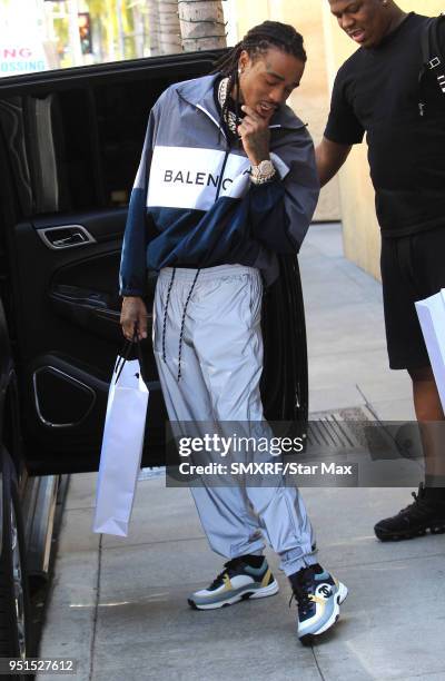 Quavo is seen on April 25, 2018 in Los Angeles, CA.