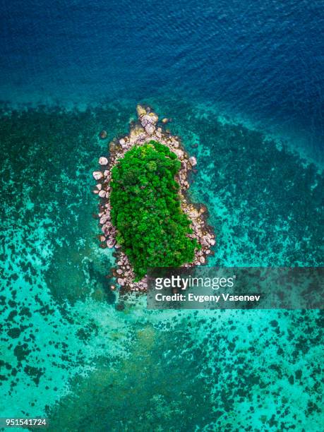 aerial view of tropical island, koh lipe, thailand - island stock pictures, royalty-free photos & images