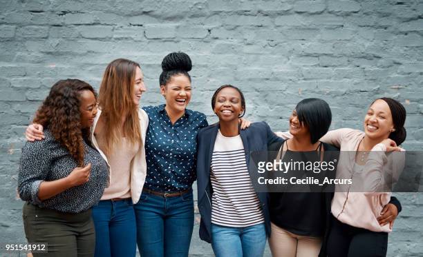 happiness happens when we stand together - young women stock pictures, royalty-free photos & images
