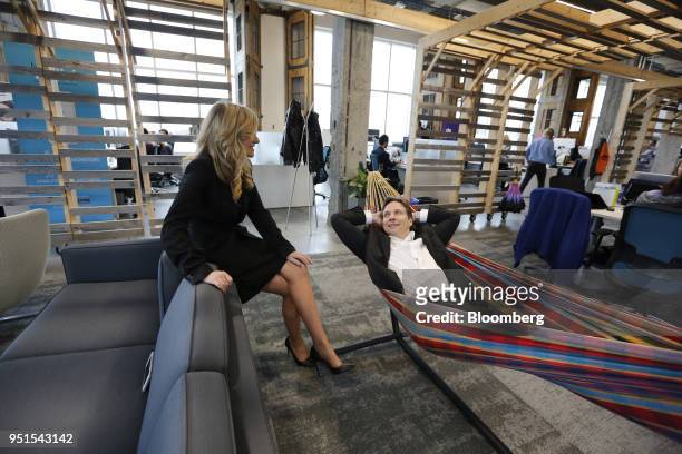 Sonya Shorey, vice president of marketing and communications for Invest Ottawa and Bayview Yards, left, and Blair Patacairk, vice-president of global...