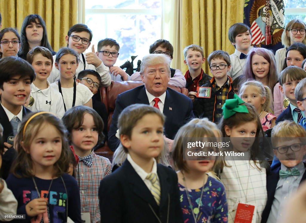 President Trump Meets With Children At The White House On Bring Your Child To Work Day