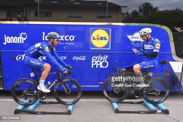 Fabio Sabatini of Italy and Team Quick-Step Floors / Elia Viviani of Italy and Team Quick-Step Floors / during the 72nd Tour de Romandie 2018, Stage...