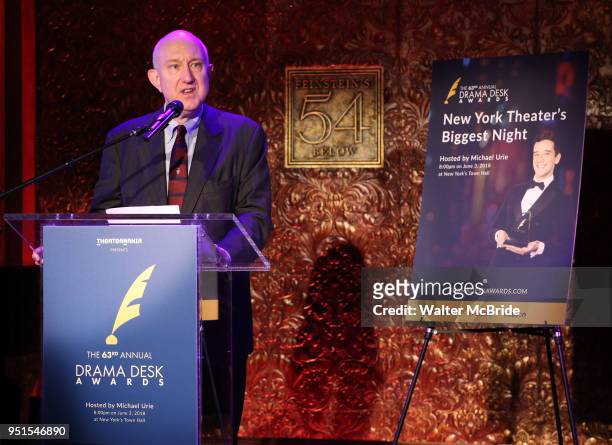 President Charles Wright during the 2018 Drama Desk Awards Nominations at Feinstein's/54 Below on April 26, 2018 in New York City.