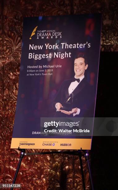 Atmosphere during the 2018 Drama Desk Awards Nominations at Feinstein's/54 Below on April 26, 2018 in New York City.