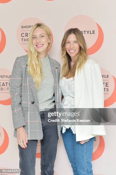 Nicky Deam and Lauren Walker attend ShopStyle 'Create The Dots' Speaker Series Featuring Rachel Zoe at The London West Hollywood on April 26, 2018 in...